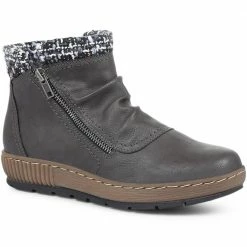 Pavers Wide Fit Wedge Ankle Boots - WBINS32053 / 319 242