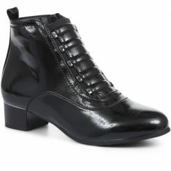 Pavers Wide Fit Block Heel Ankle Boots - WLIG32007 / 319 035