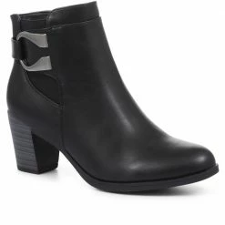 Pavers Stacked Heel Ankle Boots - VIMP32005 / 318 978