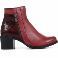 Bellissimo Leather Moc-Croc Ankle Boots - BELKARY32001 / 319 336