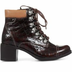 Bellissimo Lace-Up Moc-Croc Hiker Boots - BELKARY32003 / 319 337