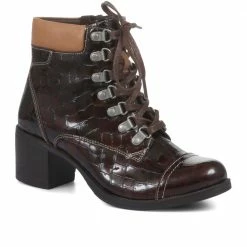 Bellissimo Lace-Up Moc-Croc Hiker Boots - BELKARY32003 / 319 337