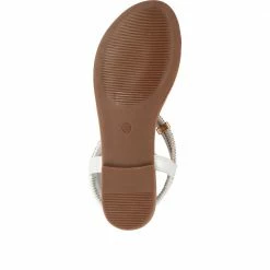 Bellissimo Women's Diamante Thong Sandals In Black - BELBAIZH31031 / 317 821 / 317 821