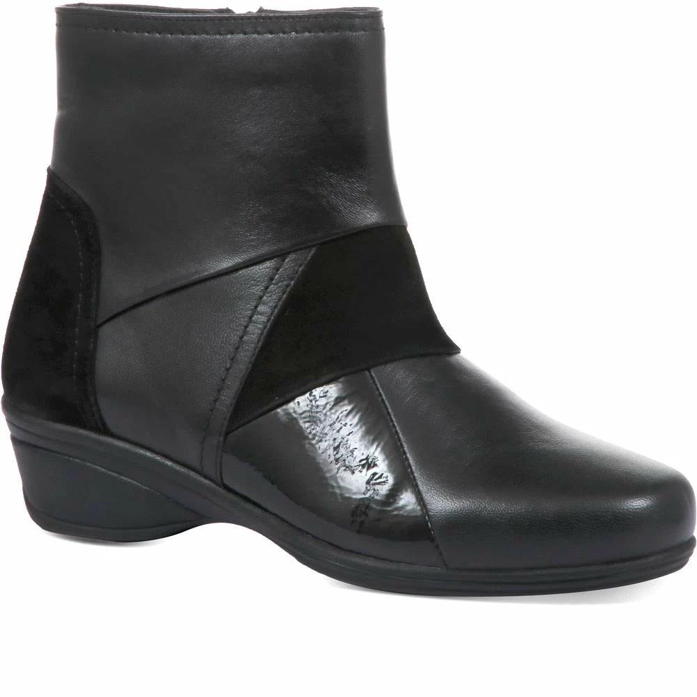 Pavers Wedge Leather Ankle Boots - KF32035 / 319 260 2 Pavers Wedge Leather Ankle Boots - KF32035 / 319 260