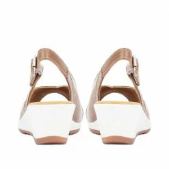 Pavers Wide Fit Leather Wedge Sandals - NAP31013 / 318 291 9 Pavers Wide Fit Leather Wedge Sandals - NAP31013 / 318 291