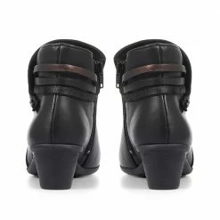 Fly Flot Wide Fit Leather Heeled Ankle Boots - RDSOF32005 / 318 661