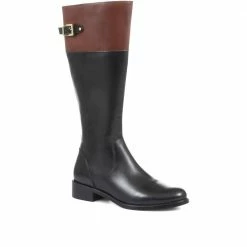 Pavers Leather Knee High Boots - SAK32001 / 319 236