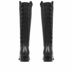Pavers Women's Black Leather Knee High Boots - SAK32003 / 319 237 / 319 237