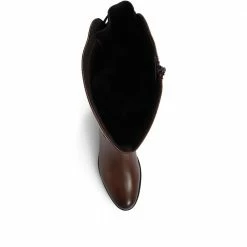 Pavers Women's Black Leather Knee High Boots - SAK32003 / 319 237 / 319 237