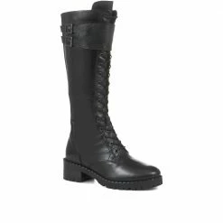 Pavers Leather Knee High Boots - SAK32007 / 319 251