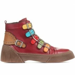 Pavers Leather Chunky Ankle Boots For Women - KARY32003 / 319 738