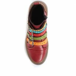 Pavers Leather Chunky Ankle Boots For Women - KARY32003 / 319 738