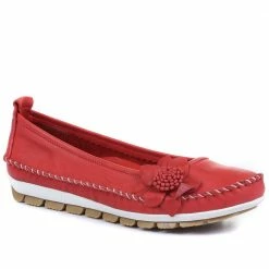 Pavers Wide Fit Casual Leather Pumps - SIMIN31001 / 317 817 Shoes