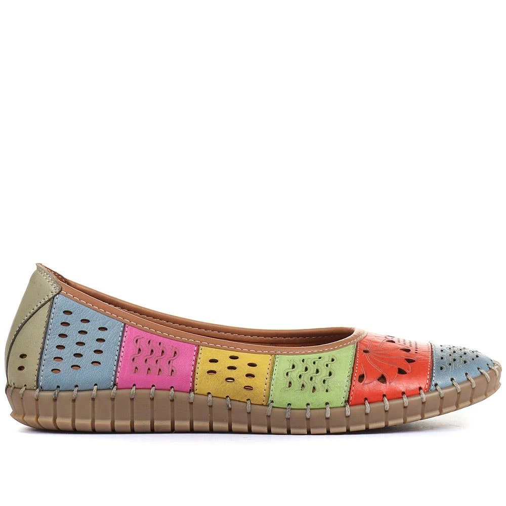 Bellissimo Flat Leather Ballerina Shoes - BELMETIN31009 / 317 955 8 Bellissimo Flat Leather Ballerina Shoes - BELMETIN31009 / 317 955