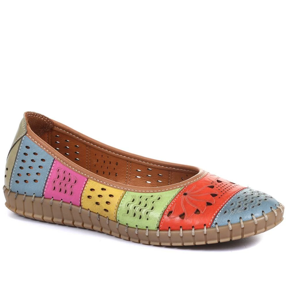 Bellissimo Flat Leather Ballerina Shoes - BELMETIN31009 / 317 955 2 Bellissimo Flat Leather Ballerina Shoes - BELMETIN31009 / 317 955