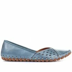 Pavers Ladies Flat Leather Slip On Shoes - KARY2308 / 308 113 / 308 113