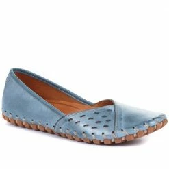 Pavers Ladies Flat Leather Slip On Shoes - KARY2308 / 308 113 / 308 113