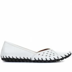 Pavers Ladies Flat Leather Slip On Shoes - KARY2308 / 308 113 / 308 113