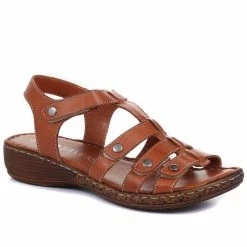 Pavers Leather T-Bar Sandals - LUCK33015 / 320 059