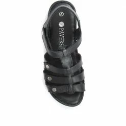 Pavers Leather T-Bar Sandals - LUCK33015 / 320 059