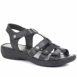 Pavers Leather T-Bar Sandals - LUCK33015 / 320 059