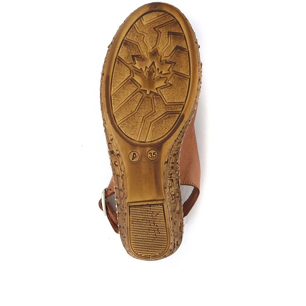 Pavers Leather Slingback Wedge Shoe - OZAR33001 / 319 904 13 Pavers Leather Slingback Wedge Shoe - OZAR33001 / 319 904