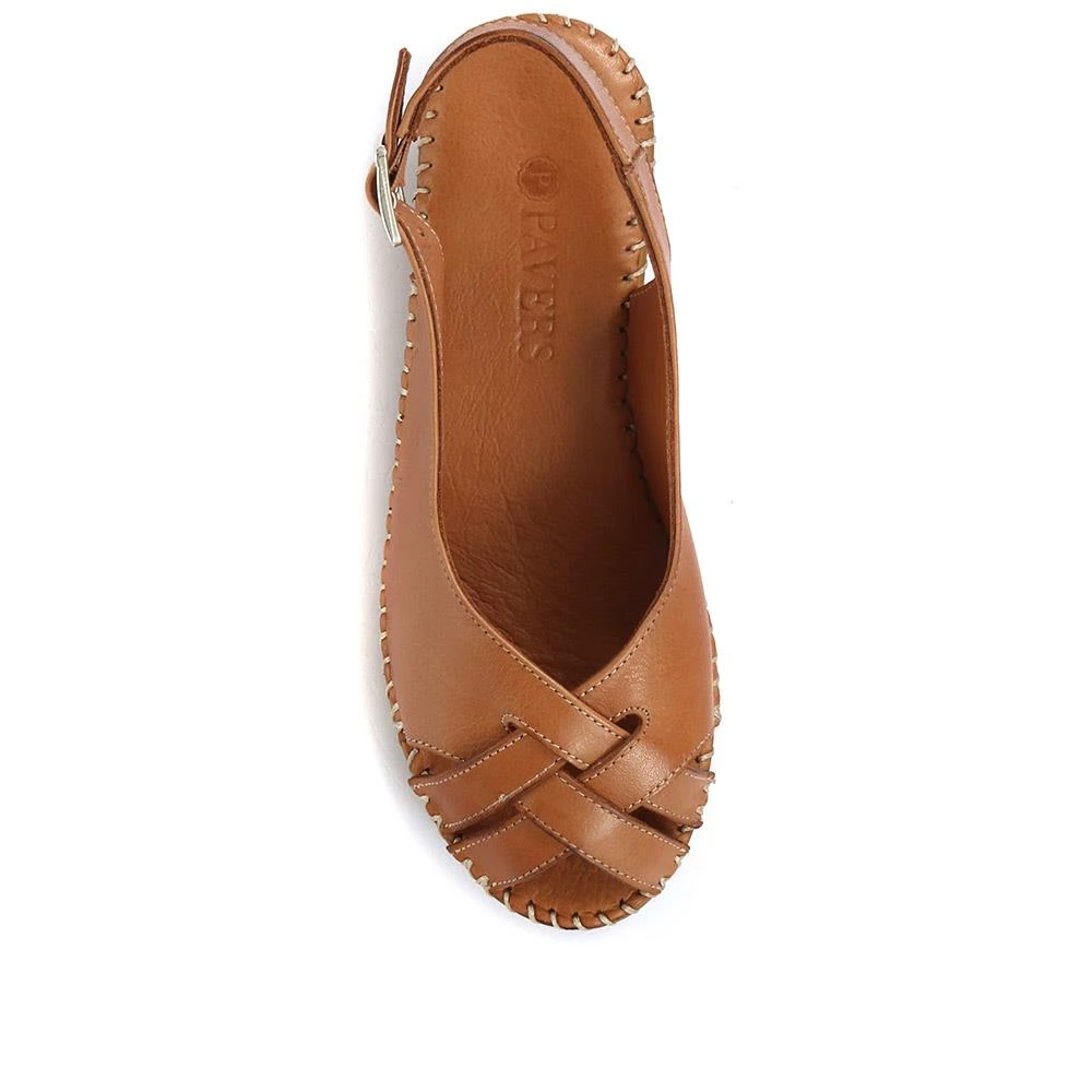 Pavers Leather Slingback Wedge Shoe - OZAR33001 / 319 904 14 Pavers Leather Slingback Wedge Shoe - OZAR33001 / 319 904