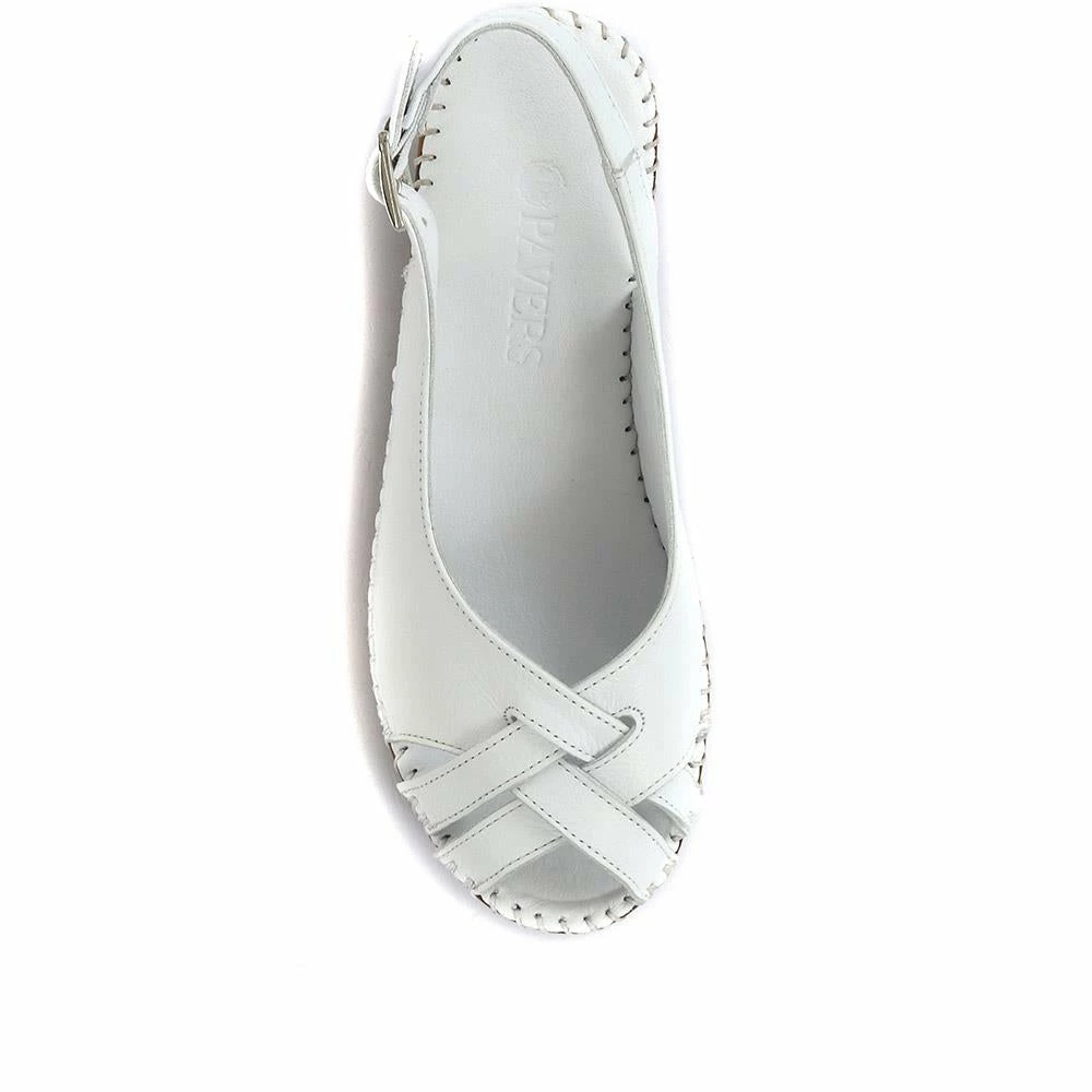 Pavers Leather Slingback Wedge Shoe - OZAR33001 / 319 904 17 Pavers Leather Slingback Wedge Shoe - OZAR33001 / 319 904
