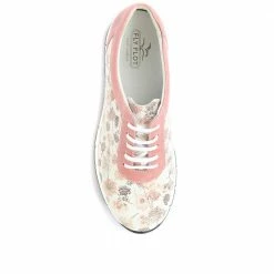 Fly Flot Sneakers Women's Lace-Up Grey Floral Print Sneaker - CAL31015 / 317 914 / 317 914