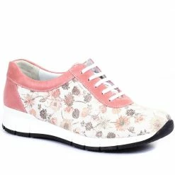 Fly Flot Sneakers Women's Lace-Up Grey Floral Print Sneaker - CAL31015 / 317 914 / 317 914