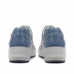 Fly Flot Ladies Blue Leather Lace-Up Shoes - CAL33013 / 319 508 / 319 508