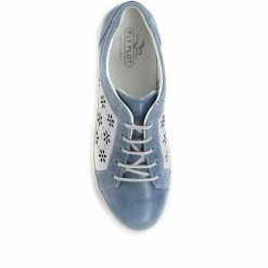 Fly Flot Ladies Blue Leather Lace-Up Shoes - CAL33013 / 319 508 / 319 508