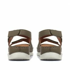Pavers Ladies Fully Adjustable Khaki Leather Sandals - GENC33005 / 319 790 / 319 790 33 Pavers Ladies Fully Adjustable Khaki Leather Sandals - GENC33005 / 319 790 / 319 790
