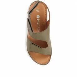 Pavers Ladies Fully Adjustable Khaki Leather Sandals - GENC33005 / 319 790 / 319 790 34 Pavers Ladies Fully Adjustable Khaki Leather Sandals - GENC33005 / 319 790 / 319 790