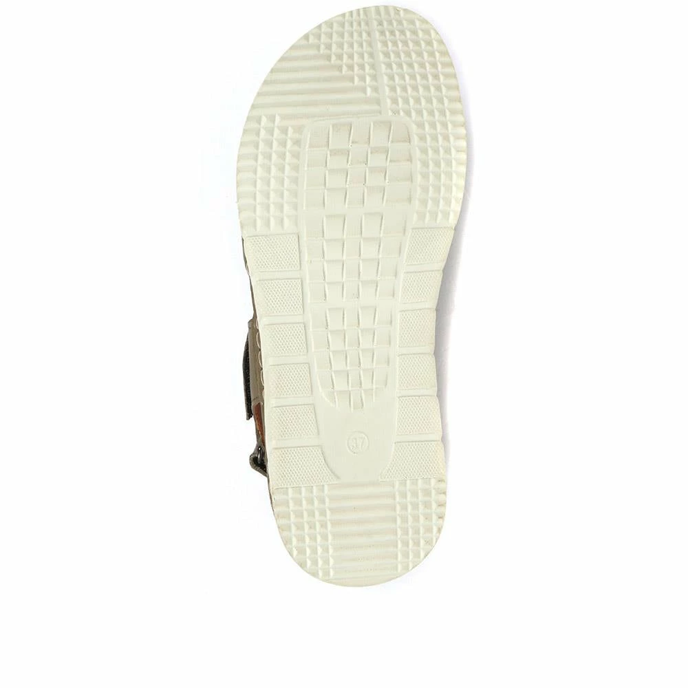 Pavers Ladies Fully Adjustable Khaki Leather Sandals - GENC33005 / 319 790 / 319 790 10 Pavers Ladies Fully Adjustable Khaki Leather Sandals - GENC33005 / 319 790 / 319 790