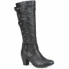 Pavers Knee High Boot With Button Detail - WBINS2226 / 306 616