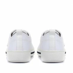 Pavers Ladies Lace-Up Eco-Friendly White Sneakers - JANSP33025 / 319 430 / 319 430 Wide Fit