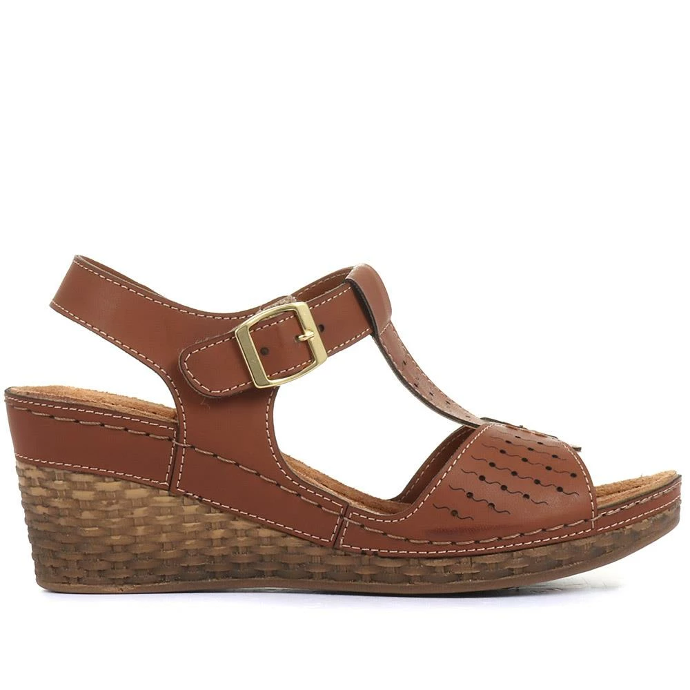 Pavers Ladies T-Bar Navy Wedge Sandals - SERAY33001 / 319 952 / 319 952 3 Pavers Ladies T-Bar Navy Wedge Sandals - SERAY33001 / 319 952 / 319 952