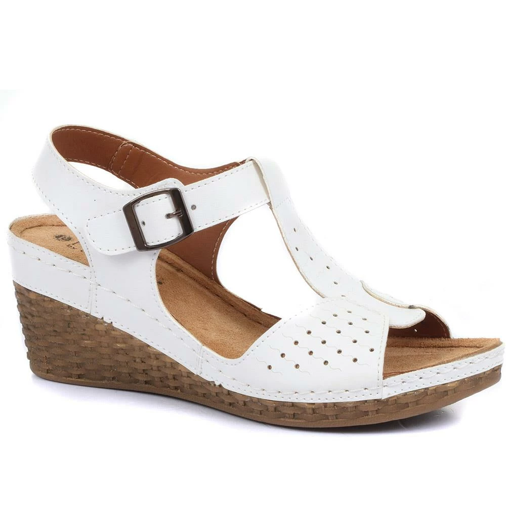 Pavers Ladies T-Bar Navy Wedge Sandals - SERAY33001 / 319 952 / 319 952 1 Pavers Ladies T-Bar Navy Wedge Sandals - SERAY33001 / 319 952 / 319 952