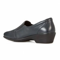 Pavers Wide Fit Leather Slip On With Pinched Stitch Strip - KEMP1800 / 145 950 38 Pavers Wide Fit Leather Slip On With Pinched Stitch Strip - KEMP1800 / 145 950