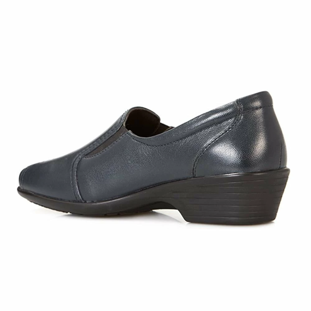 Pavers Wide Fit Leather Slip On With Pinched Stitch Strip - KEMP1800 / 145 950 16 Pavers Wide Fit Leather Slip On With Pinched Stitch Strip - KEMP1800 / 145 950