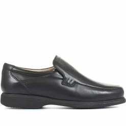 Pavers Wide Fit Leather Slip On Shoes - MOHPV30011 / 315 991