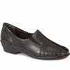 Pavers Wide Fit Leather Slip On With Pinched Stitch Strip - KEMP1800 / 145 950