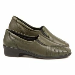 Pavers Shoes Wide Fit Leather Slip On With Pinched Stitch Strip - KEMP1800 / 145 950