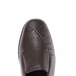 Pavers Wide Fit Leather Slip On With Pinched Stitch Strip - KEMP1800 / 145 950 43 Pavers Wide Fit Leather Slip On With Pinched Stitch Strip - KEMP1800 / 145 950