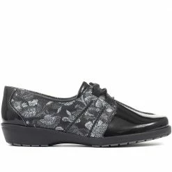 Fly Flot Wide Fit Leather Shoe With Lace Up - CALFLY1204 / 134 150