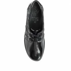 Fly Flot Wide Fit Leather Shoe With Lace Up - CALFLY1204 / 134 150