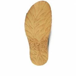 Pavers Leather Mule Wedge Sandals - KARY33005 / 320 022