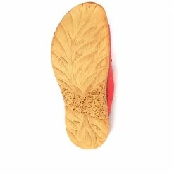 Pavers Leather Mule Wedge Sandals - KARY33005 / 320 022