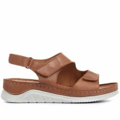 Pavers Ladies Fully Adjustable Khaki Leather Sandals - GENC33005 / 319 790 / 319 790 40 Pavers Ladies Fully Adjustable Khaki Leather Sandals - GENC33005 / 319 790 / 319 790